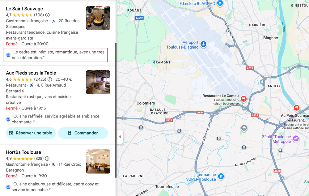 google maps Avis local toulouse 2025