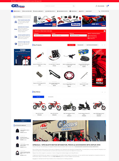 Création shop en ligne concessionnaire moto