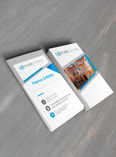  Création identité visuelle et supports de communication pour Latitude Conseil