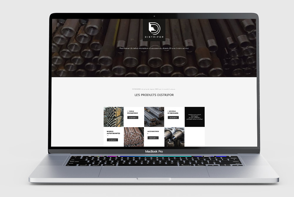 Création de site vitrine pour Distrifor à Toulouse, revendeur de Micropieux