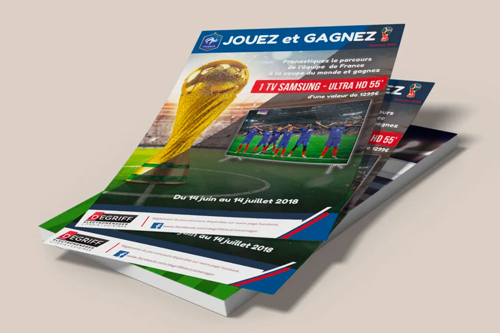 Projet : Création de Flyers pour la Coupe du Monde 2018 pour Degriff' Électroménager