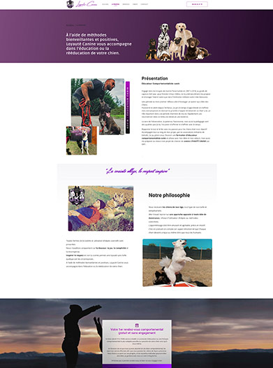 Réalisation du site web vitrine pour un éducateur canin à Eaunes