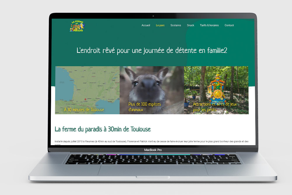 Site web Ferme du Paradis 