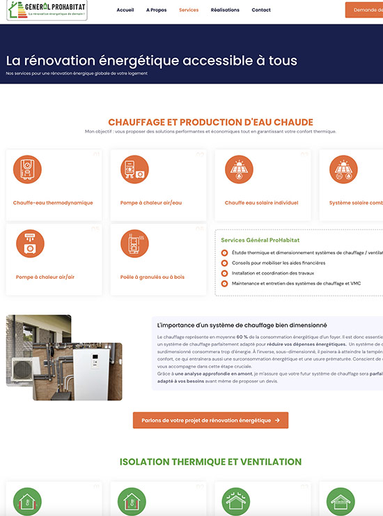 Site web vitrine artisan en rénovation énergétique en Haute-Garonne