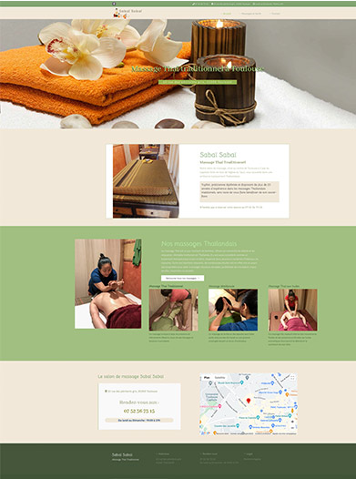 Création site internet vitrine, institut de massage à Toulouse