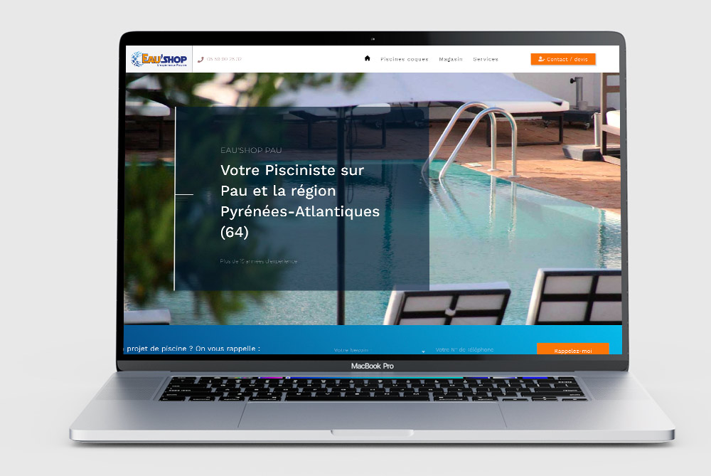 Site vitrine pisciniste Pau