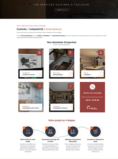 Refonte site web Cuisinéo Toulouse