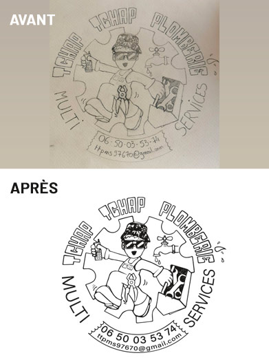 Vectorisation du logo pour un artisan plombier